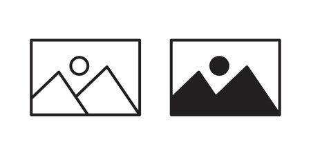 Gallery icon collection with multiple styles. EPS10