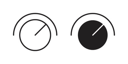Knob icon collection with multiple styles. EPS10