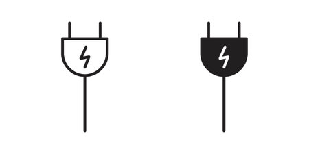 Plug icon collection with multiple styles. EPS10