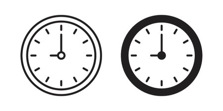 Time icon collection with multiple styles. EPS10