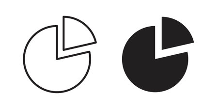 Pie chart icons for website design and development, app development. EPS10のイラスト素材
