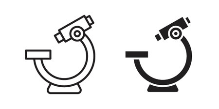 Microscope icons for website design and development, app development. EPS10