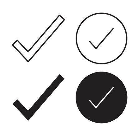 Check mark icon symbols