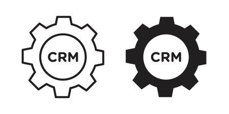 CRM icon collection. Vector design packのイラスト素材