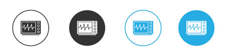 EKG monitor icon for web or mobile app. Simple flat designs
