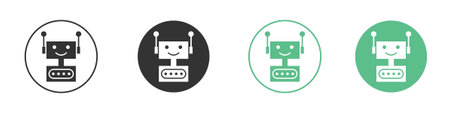 Robot icon element for designs