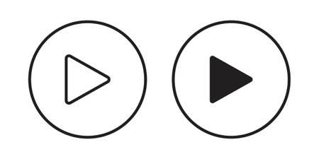 Play icon vector isolated on white background. Simple icon set.