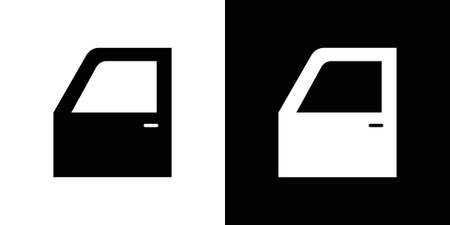 car door icon vector graphics, a flat solid iconsのイラスト素材