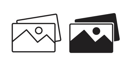 Gallery icon symbol design template. Vector 10 eps.