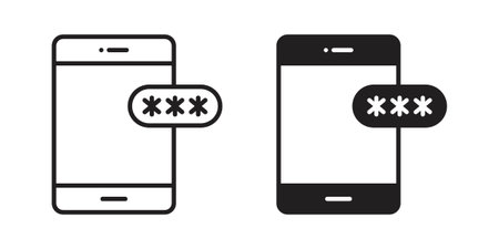 Otp sms password icon. Premium thin line vector illustrator. Vector EPS10