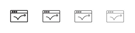 Bounce rate icon line icon. linear style vector symbols collection on white background