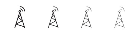 Telecom icon line icon. linear style vector symbols collection on white background