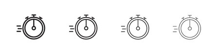 Quick icons. Line with editable stroke.