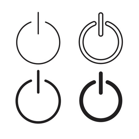 Power button icon symbols