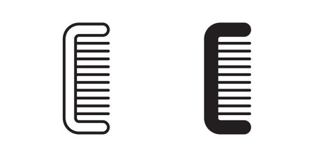 Hair brush icon for web, design. Linear illustrations, editable strokesのイラスト素材