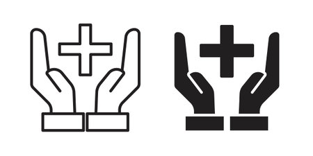 Healthcare icon Symbol for App and Web UI Design Vectorsのイラスト素材