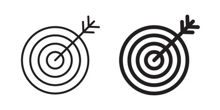 Dart icons for templates, web design and infographicsのイラスト素材