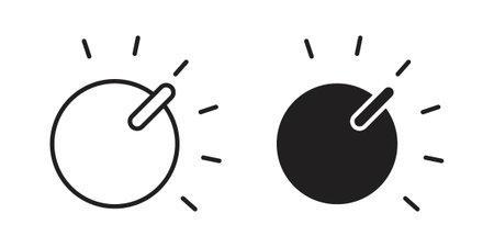 Dimmer icons for templates, web design and infographicsのイラスト素材