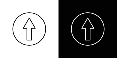 Upload arrow icon or logo, simple minimal style. outline doodle icon.
