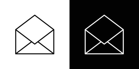 Open envelope icon. Premium pictogram isolated on a white background.のイラスト素材