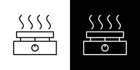 Electric hot plate icon for web or mobile apps. EPS10のイラスト素材