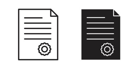 License icon logo set. thin line concept simple icon or design elementのイラスト素材