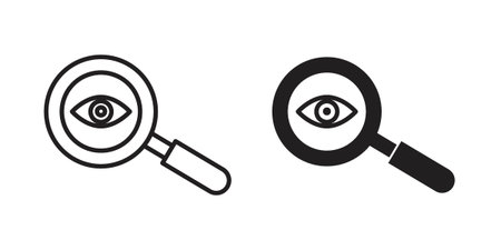 Investigation icon logo set. thin line concept simple icon or design elementのイラスト素材