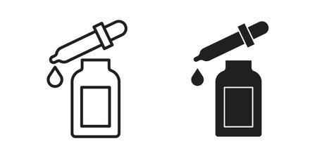 Serum icon logo set. thin line concept simple icon or design elementのイラスト素材