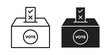 Referendum icon logo set. thin line concept simple icon or design elementのイラスト素材
