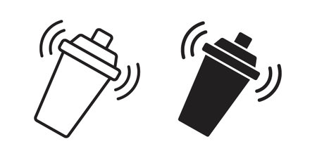 Shaker icon logo set. thin line concept simple icon or design elementのイラスト素材