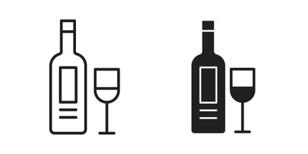 Vodka icon logo set. thin line concept simple icon or design elementのイラスト素材
