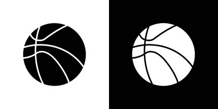 Basketball icon. filled flat sign for mobile concept and webのイラスト素材