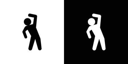 Fitness exercise icon. filled flat sign for mobile concept and webのイラスト素材