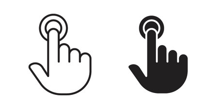 finger tap icon symbol collection for web design. Icon Element For Designのイラスト素材
