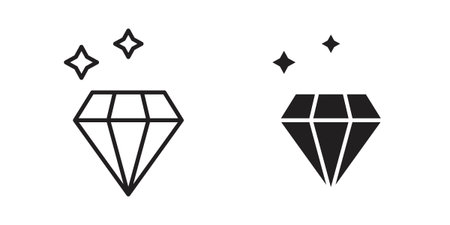 Diamond icon symbol collection for web design. Icon Element For Designのイラスト素材