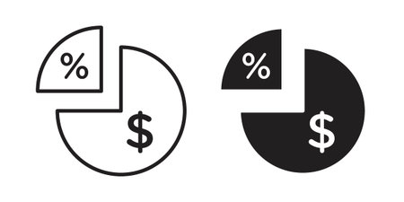 Dividend icon symbol collection for web design. Icon Element For Designのイラスト素材