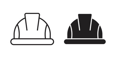 Hard hat icon symbol collection for web design. Icon Element For Designのイラスト素材