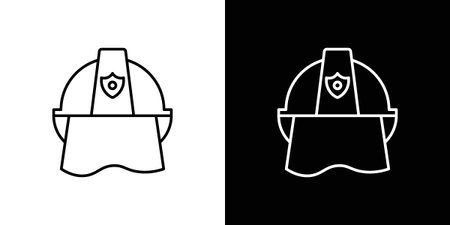Firefighter helmet icon design vector. icon graphic elementのイラスト素材