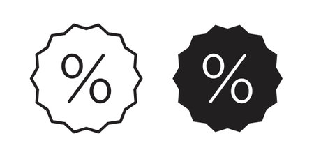 Discount icon in line design. icon for website design, mobile app, uiのイラスト素材