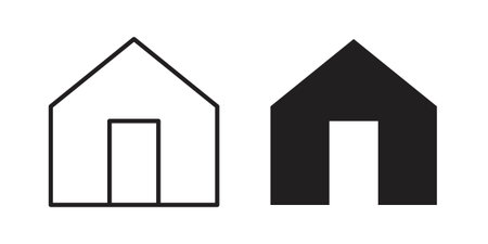 House icon in line design. icon for website design, mobile app, uiのイラスト素材