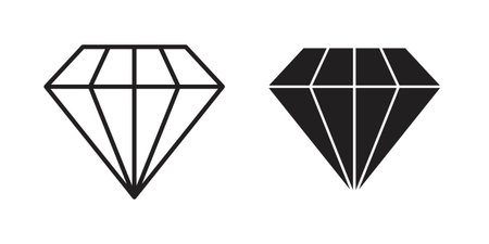 Diamond icon in line design. icon for website design, mobile app, uiのイラスト素材