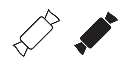 Candy icon linear symbol. Vector Designs.のイラスト素材
