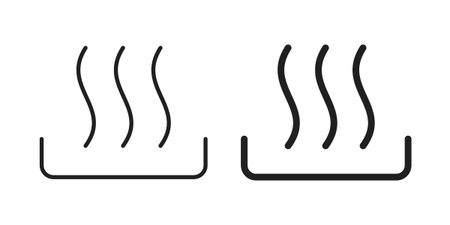 Heat icon linear symbol. Vector Designs.のイラスト素材