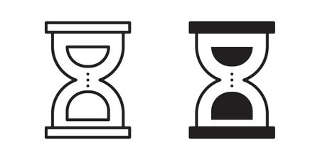 Hourglass icon linear symbol. Vector Designs.