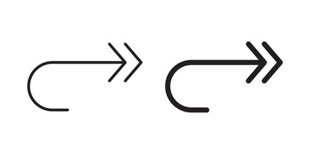 Reply all icon linear symbol. Vector Designs.