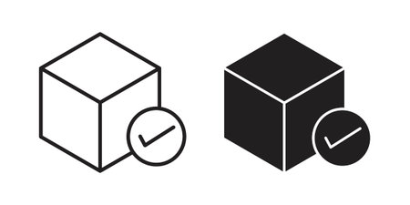 Order receive icon set concept vector graphics for web UIのイラスト素材