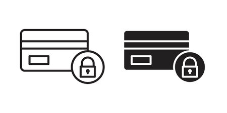 Credit limit icon Line Design Vector Illustration. Solid Black iconsのイラスト素材