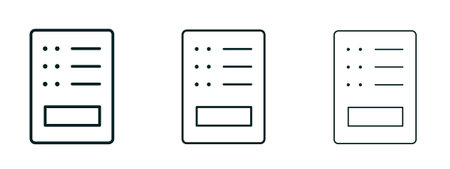 Data center icon. black strokes lines vector pack for graphic work