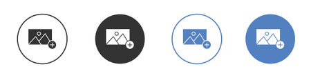 Add image icon symbol set concept.