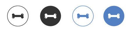 Bone icon symbol set concept.